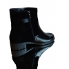 Skórzane szerokie botki tęgość 2xH obcas 4 cm